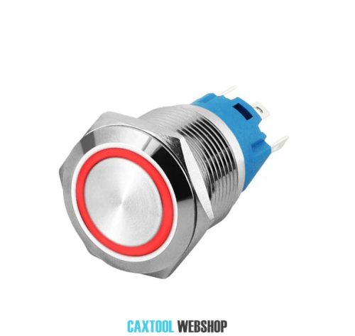 Waterproof-metal Push-button Switch, Led Light red 12x12x7.3mm