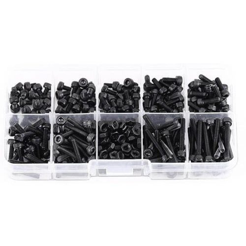 Skrutka imbus valcová hlava sada skrutiek 240 ks DIN 912 12.9 DSB čierna M3