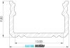 GLALU hliníkový profil LED na povrchovú montáž 9x16mm 2020mm biela