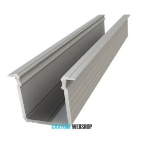   GLALU zapustený eloxovaný hliníkový profil LED 15x16mm 1000mm striebro