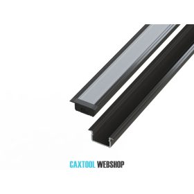  GLALU zapustený eloxovaný hliníkový profil LED 9x16mm 4150mm Čierna