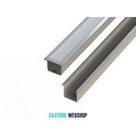   GLALU zapustený eloxovaný hliníkový profil LED 15x16mm 4150mm striebro