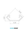 GLALU eloxovaný hliníkový rohový profil LED 8,5x12mm 1000mm striebro
