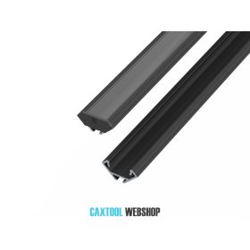   GLALU eloxovaný hliníkový rohový profil LED 12x12mm 3000mm Čierna