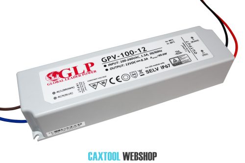 GLP plastové LED napájací zdroj GPV-100-12 100W 12V 8.3A