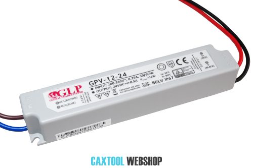 GLP plastové LED napájací zdroj GPV-12-24 12W 24V 0.5A