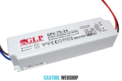 GLP plastové LED napájací zdroj GPV-75-24 75W 24V 3A