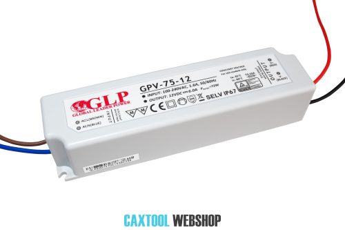 GLP plastové LED napájací zdroj GPV-75-12 75W 12V 6A