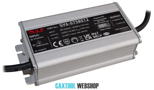 GLP LED napájací zdroj GV6-075B012 75W 12V 6.25A