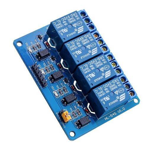4 Channel Relay Module with light coupling 5V