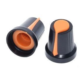   Potentiometer Knob Rotary Cap Inner 6mm External 15mm*17mm Orange