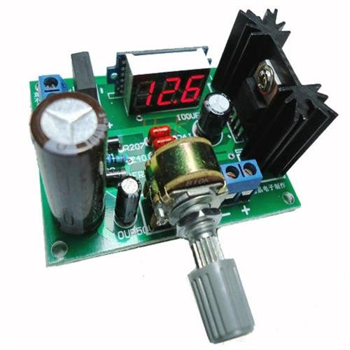 DC Buck Step Down Converter Module LM317 Voltage Regulator LED Voltmeter 5V 12V