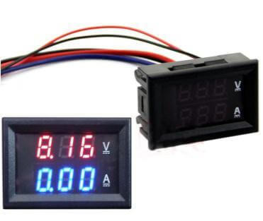0.28inch 100V 100A Dual LED Voltmeter Ammeter Blue + Red