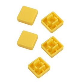 Square Cap for 12x12x7.3mm Square Tachile Switch Yellow