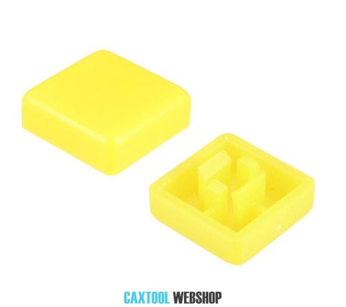 Square Cap for 12x12x7.3mm Square Tachile Switch Yellow