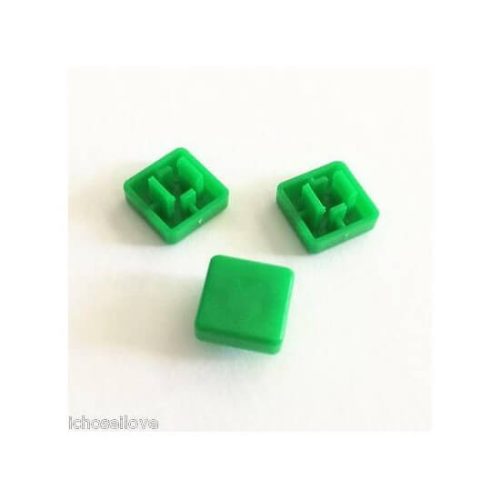 Square Cap for 12x12x7.3mm Square Tachile Switch Green