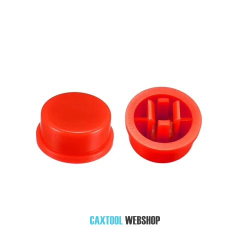 Round Cap for 6x6x7.3mm Square Tachile Switch Red