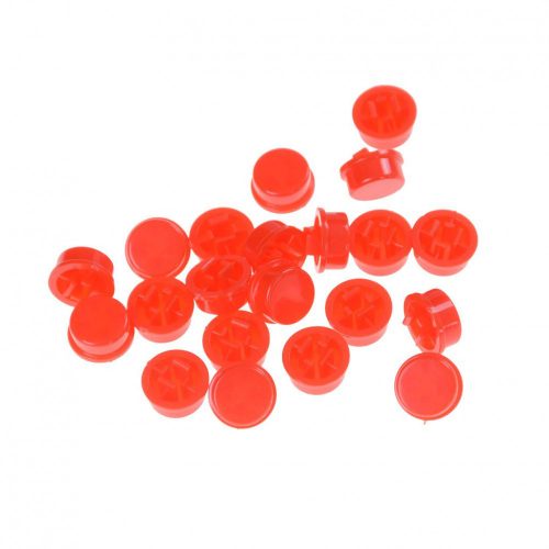 Round Cap for 6x6x7.3mm Square Tachile Switch Red