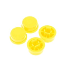 Round Cap for 6x6x7.3mm Square Tachile Switch Yellow