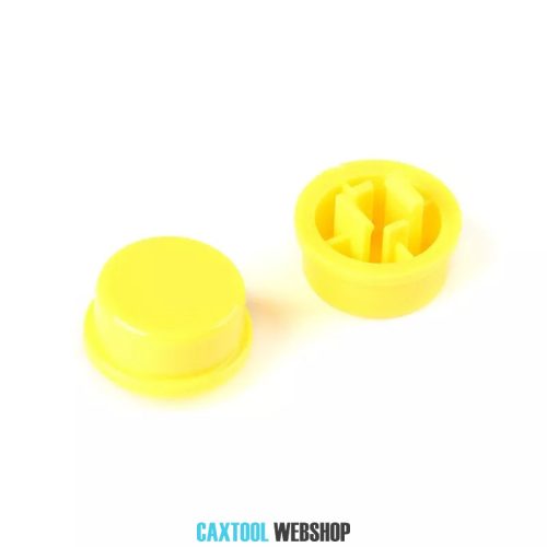 Round Cap for 6x6x7.3mm Square Tachile Switch Yellow