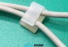 Wiring clamp with Self-Adhesive Pads white NC-1316