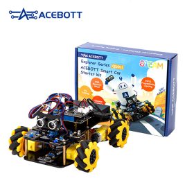   ACEBOTT QD001 ESP32 4WD Mecanum Wheel Camera WiFi STEM STEAM Programming Smart Robot Car kit