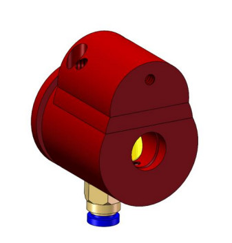 Coaxial red pointer to CO2 glass laser tube