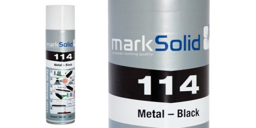 MarkSolid 114 aerosol sprej na kov, Čierna, 300ml CO2/YAG/Fiber pre lasery