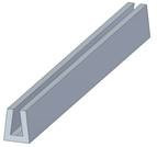 Edge protection "U" profile silicone gray 6,85x3,2x6,35