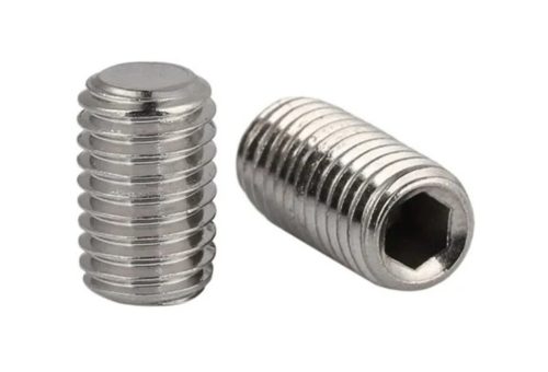 Hex socket set screws with flat point DIN 913 10.9 zinc plated M8X10