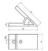 B10 corner bracket 45 degree 45x45 mm, 10mm groove
