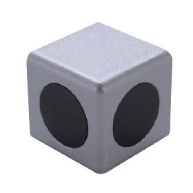 B10 cubic connector 40x40 mm, 2D, 10mm groove, set