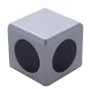 B10 cubic connector 45x45 mm, 2D, 10mm groove, set