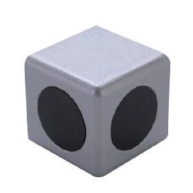 B10 cubic connector 45x45 mm, 2D, 10mm groove, set