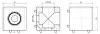 B10 cubic connector 45x45 mm, 2D, 10mm groove, set