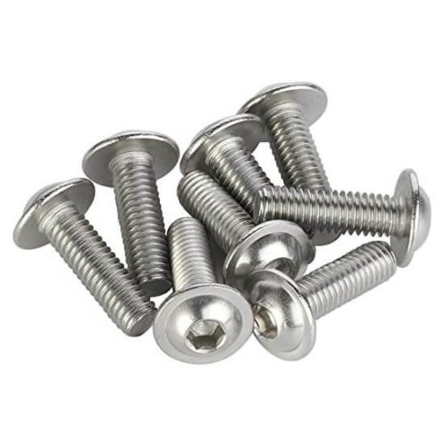 Skrutka imbus polguľatá hlava s golierom DIN 7380 A2 M4x8