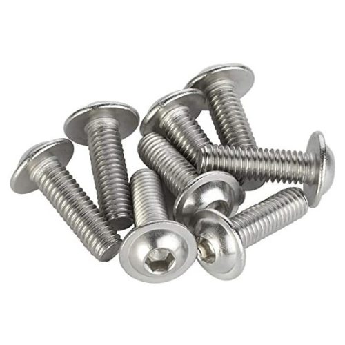 Skrutka imbus polguľatá hlava s golierom DIN 7380 A2 M6x20