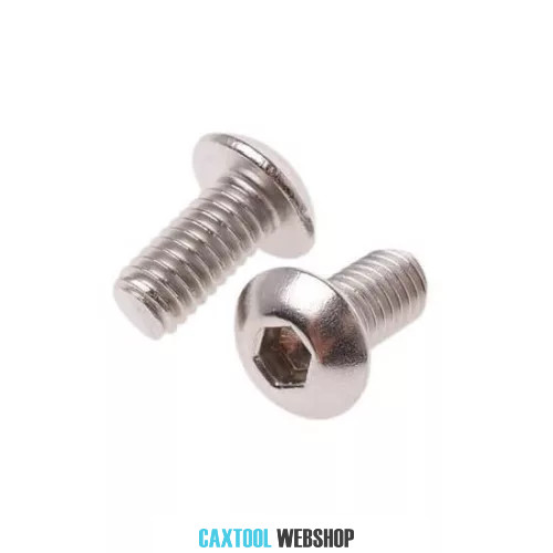 Skrutka imbus polguľatá hlava DIN 7380 10.9 pozinkovaná M5x12