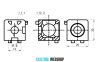 B6 rohové spojky Profilov 20x20x20 mm, 3D, drážka 6 - kocka