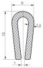 EPDM chránič okrajov 1417 11,5 x 1,5mm profil U